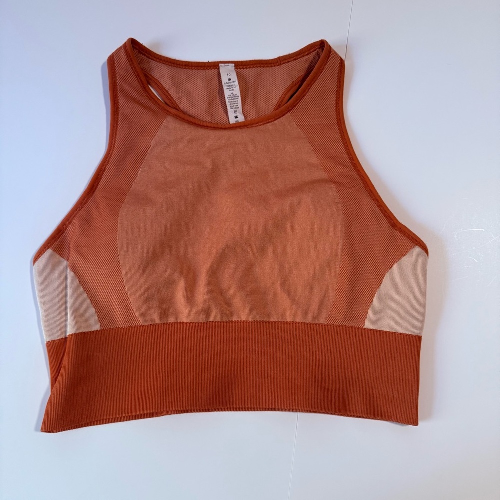 Lululemon athletica Ebb to Train Bra Cooper Clay/‎ Angel Wing Size 10 - Picture 4 of 8